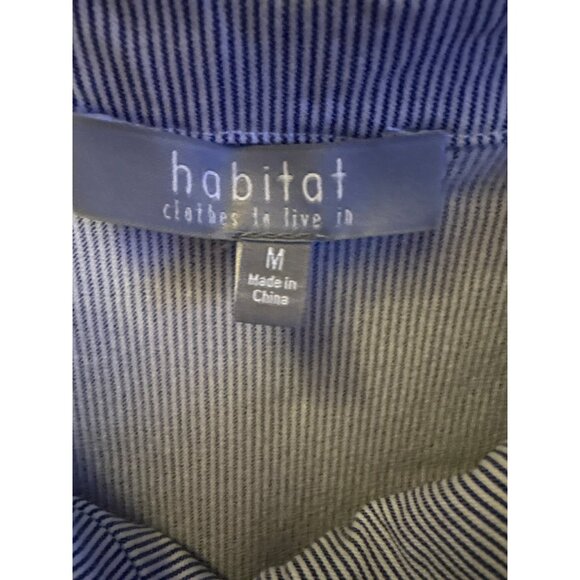 Habitat Clothes To Live In Blue & White Striped Button Shirt/Jacket Size M - Picture 3 of 7